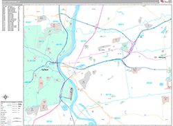 East Hartford Wall Map Premium Style 2026